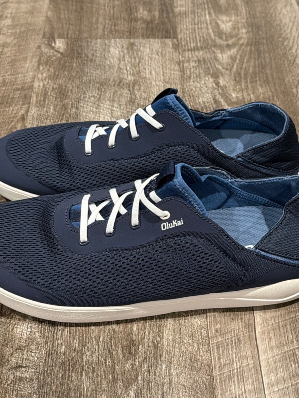 Moku Pae Men's Boat Shoes - Trench Blue/Off White | OluKai - Picture 2 of 8